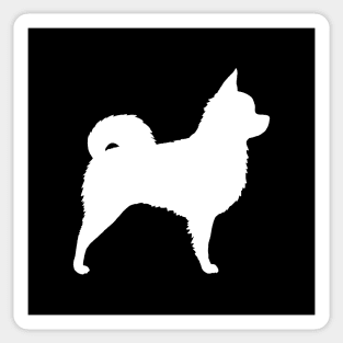 White Longhaired Chihuahua Silhouette Sticker